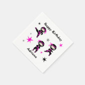 Cute Ninja Warrior Kids Birthday Party Servet (Hoek)