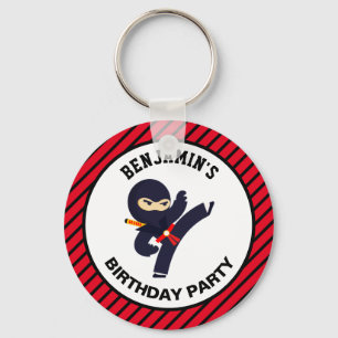 Cute Ninja Warrior Kids Birthday Party Sleutelhanger