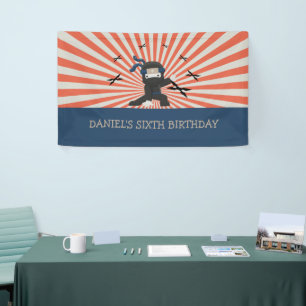 Cute Ninja Warrior Kids Birthday Party Spandoek