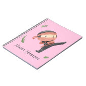 Cute Ninja Warrior - Kinder douanenaam Notitieboek (Linkerzijde)