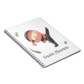 Cute Ninja Warrior - Kinder douanenaam Notitieboek (Rechterzijde)