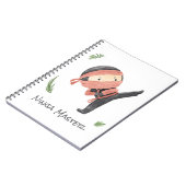 Cute Ninja Warrior - Kinder douanenaam Notitieboek (Linkerzijde)