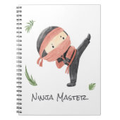 Cute Ninja Warrior - Kinder douanenaam Notitieboek (Voorkant)