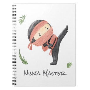 Cute Ninja Warrior - Kinder douanenaam Notitieboek