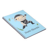 Cute Ninja Warrior - Kinder douanenaam Notitieboek (Rechterzijde)