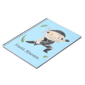 Cute Ninja Warrior - Kinder douanenaam Notitieboek (Linkerzijde)