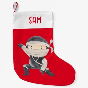 Cute Ninja Warrior Kinder Kleine Kerstsok