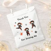 Cute Ninja Warrior kinderen Birthday Bedankzakje (Geknipt)