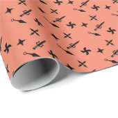 Cute Ninja Warrior kinderen Birthday Cadeaupapier (Rol Hoek)