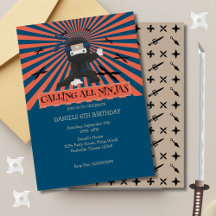 Cute Ninja Warrior kinderen Birthday