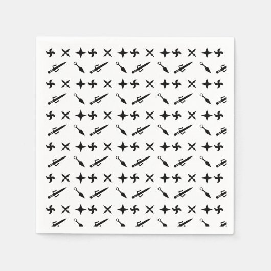 Cute Ninja Warrior kinderen Birthday Servet (Voorkant)