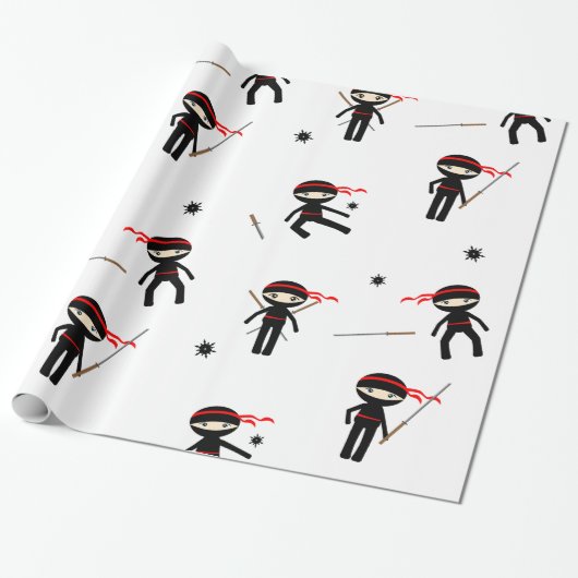 Cute Ninjas Cadeaupapier (Uitgerold)