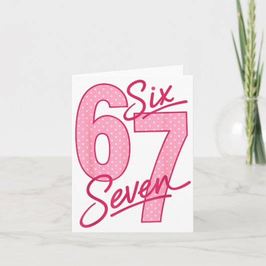 Cute Nk 67 Valentine Six Seven Funny Meme Women Gi Kaart (Voorkant)