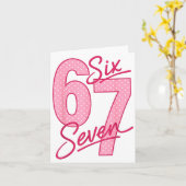 Cute Nk 67 Valentine Six Seven Funny Meme Women Gi Kaart (Gele Bloem)