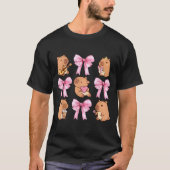 Cute Nk Coquette Bow Kawaii Capybara Lover  T-shirt (Voorkant)