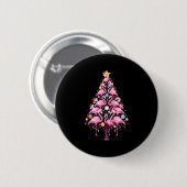 Cute Nk Flamingo Christmas Tree Santa Hat Trocal P Ronde Button 5,7 Cm (Voorkant /achterkant)