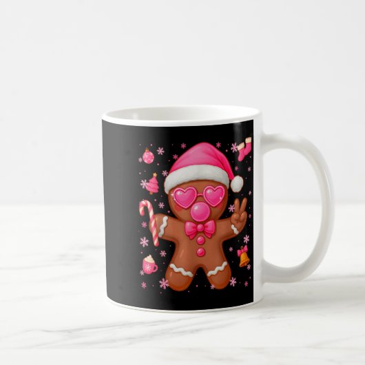 Cute Nk Gingerbread Bubble Gum Christmas Xmas Girl Koffiemok (Rechts)