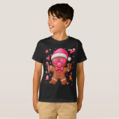 Cute Nk Gingerbread Bubble Gum Christmas Xmas Girl T-shirt (Voorkant volledig)