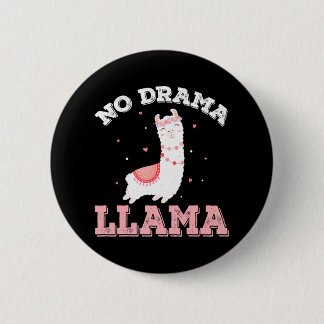 Cute No Drama Llama Ronde Button 5,7 Cm