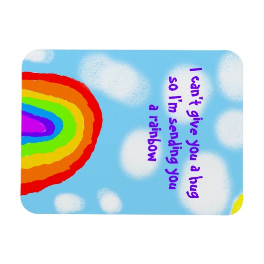 Cute no Hugs stuurt je een regenboog Magneet (Horizontaal)
