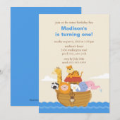 Cute Noah's Ark 1st verjaardag Kaart (Voorkant / Achterkant)