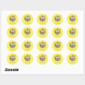 Cute Noah's Ark Animals Ronde Sticker (Vel)
