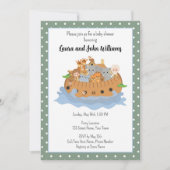 Cute Noah's Ark baby uitnodiging (Voorkant)