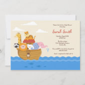 Cute Noah's Ark Gender Neutral Baby shower nodigt  Kaart (Voorkant)