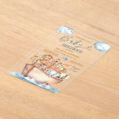 Cute Noah's Ark Gender Neutral Boho Baby Shower Acryl Uitnodigingen (Laagn)