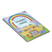 Cute Noah's Ark illustratie olifanten hippos uil Notitieboek (Rechterzijde)