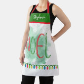 Cute Noel Personalized Chef Name Kerstapons Schort (Insitu)