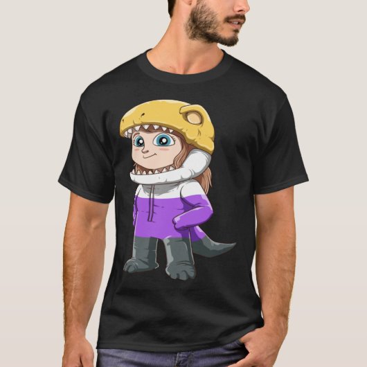 Cute Non Binary Rex T-shirt (Voorkant)