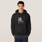 Cute Nonbinary and Genderqueer Unicorn Mama Hoodie (Voorkant volledig)