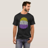 Cute Nonbinary Flag Fingerprint Proud Lgbt Pride M T-shirt (Voorkant volledig)