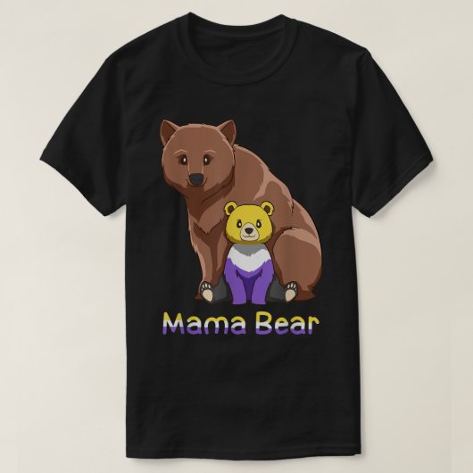 Cute Nonbinary Genderqueer Mama Beer Gift T-shirt (Design voorkant)