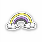 Cute Nonbinary Rainbow Sticker (Voorkant)