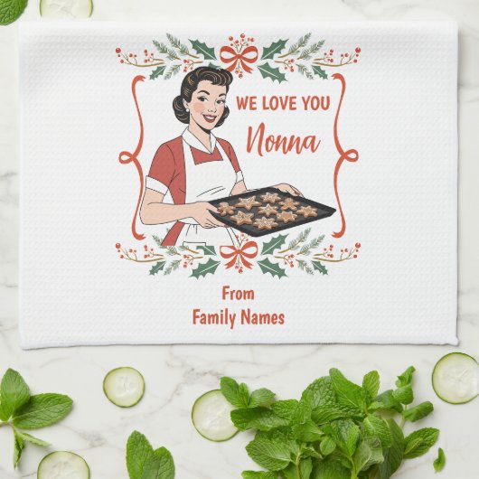 Cute Nonna Gift  Theedoek (Gevouwen)