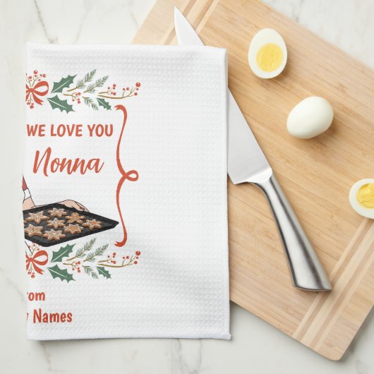 Cute Nonna Gift  Theedoek (Quarter Fold)