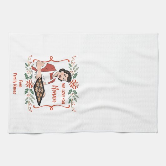 Cute Nonna Gift  Theedoek (Horizontaal)