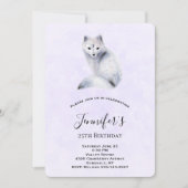 Cute Nordic Fox met Floral Design Birthday Kaart (Voorkant)