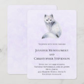 Cute Nordic Fox met Floral Design Kaart (Voorkant / Achterkant)