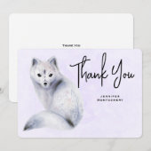 Cute Nordic Fox met Floral Markets Bedankt (Voorkant / Achterkant)