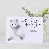 Cute Nordic Fox met Floral Markets Bedankt (Staand voorkant)