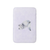 Cute Nordic Fox met Floral Markings Badmat (Voorkant Verticaal)