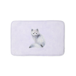 Cute Nordic Fox met Floral Markings Badmat