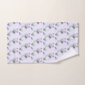 Cute Nordic Fox met Floral Markings Boho Pattern Bad Handdoek (Handdoek)