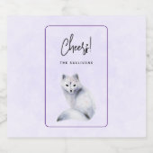 Cute Nordic Fox met Floral Markings Event Bier Etiket (Enkel label)