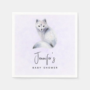 Cute Nordic Fox met Floral Markings Event Servet