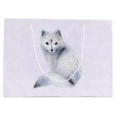 Cute Nordic Fox met Floral Markings Groot Cadeauzakje (Achterkant)