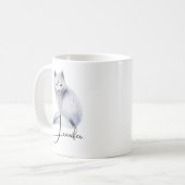 Cute Nordic Fox met Floral Markings Koffiemok (Voorkant links)